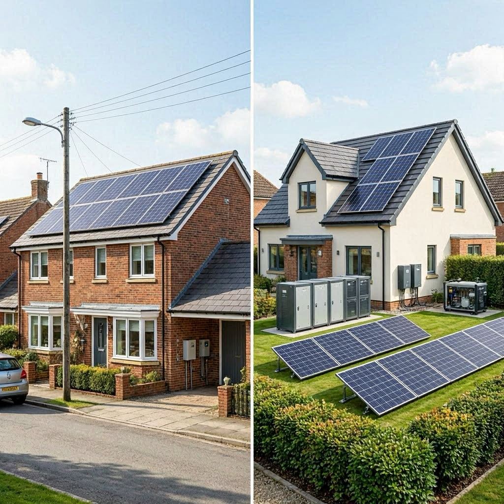 Hybrid vs Fully Off-Grid Solar Systems: A UK Guide (2026) - Energy Solutions NW
